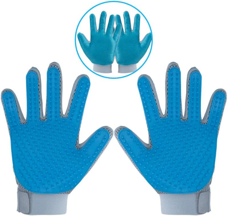 Photo 1 of **ITEM SOLD AS IS NO RETURNS/REFUNDS** **3 BAGS OF- DELOMO Pet Hair Remover Gloves for Furniture, Pet Grooming Gloves Hair Removal for Dogs & Cats,