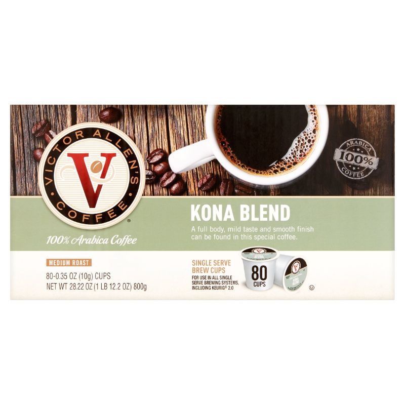 Photo 1 of *BEST BY 12/30/2022** Victor Allen's Coffee Kona Blend, Medium Roast, Single Serve Coffee Pods for Keurig K-Cup Brewers
