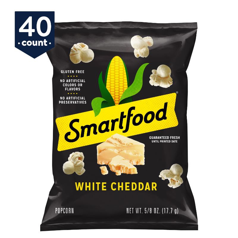 Photo 1 of **BEST BY02/22/2022** Smartfood White Cheddar Popcorn, 40 Ct (0.625 Oz. Bags)
