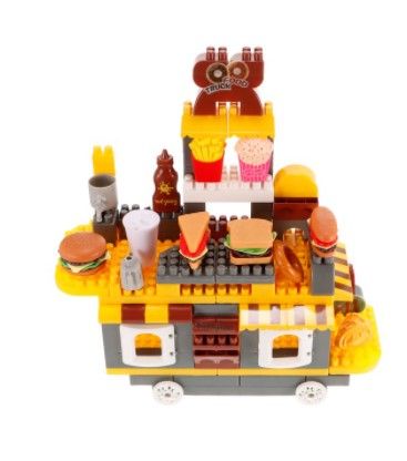 Photo 1 of Building Blocks Toy for Kids, 116pcs Mini Food Truck Kitchen Dining Car Building Bricks Toys for Girls