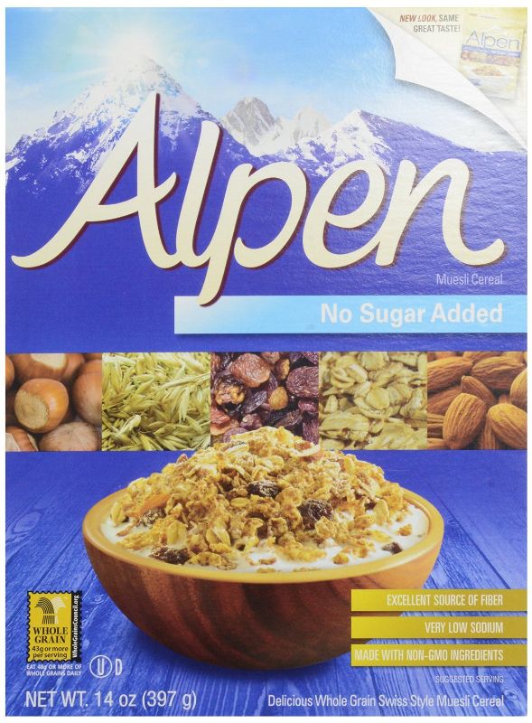 Photo 1 of *EXPIRES Feb 1 2022*
Alpen Muesli Cereal, No Sugar Added, 14 Ounce (Pack of 2)
