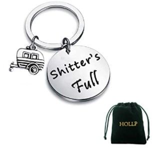 Photo 2 of Sinselect 3 Pcs 925 Sterling Silver Toe Ring for Women, Hypoallergenic Adjustable Open Toe Ring Cute Beach Summer Foot Jewelry & Shitter's Full Keychain Happy Camper RV Keychain Camping Keychain Trailer Christmas Vacation Jewelry

