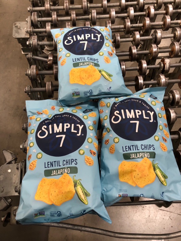 Photo 2 of *NON REFUNDABLE*
*EXPIRES Jun 09 2022*
Simply 7 Lentil Chips, Jalapeno, Packaging May Vary, 4 Oz, 3 pk
