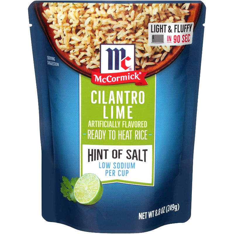 Photo 1 of *NON REFUNDABLE*
*EXPIRES Feb 23 2022*
McCormick Hint of Salt Cilantro Lime Ready to Heat Rice, 8.8 oz, 2 pk
