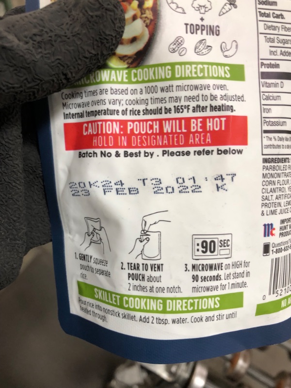 Photo 3 of *NON REFUNDABLE*
*EXPIRES Feb 23 2022*
McCormick Hint of Salt Cilantro Lime Ready to Heat Rice, 8.8 oz, 2 pk
