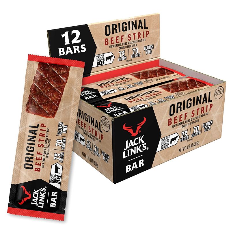 Photo 1 of *NON REFUNDABLE*
*EXPIRES Apr 05 2022*
Jack Link's Beef Jerky Bars, Original, 12 Count - 7g of Protein and 80 Calories Per Protein Bar, Made with Premium Beef, No added MSG - Keto Friendly and Gluten Free Snacks (Packaging May Vary)
