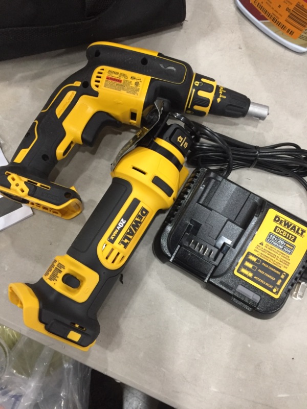 Photo 2 of *MISSING batteries*
DEWALT 20V MAX XR Drywall Screw Gun & Cut-out Tool Combo Kit