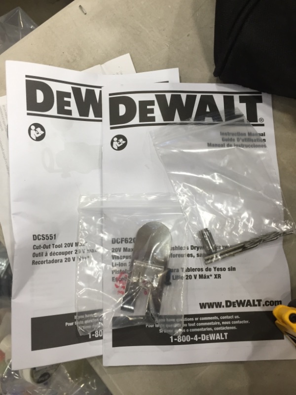 Photo 4 of *MISSING batteries*
DEWALT 20V MAX XR Drywall Screw Gun & Cut-out Tool Combo Kit