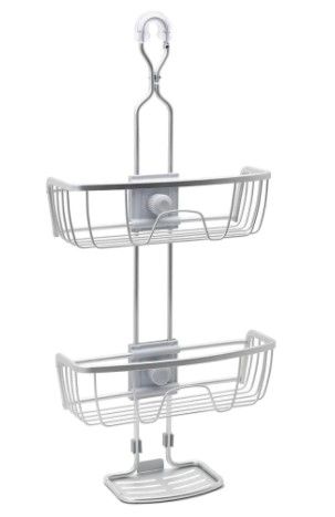 Photo 1 of *minor scratches*
*MISSING a basket*
Zenna Home Never Rust Aluminum 4-Way Adjustable Shower Caddy in Satin Chrome