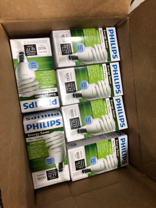 Photo 1 of 100-Watt Equivalent Spiral CFL Light Bulb Daylight (5000K) (6-Pack)
