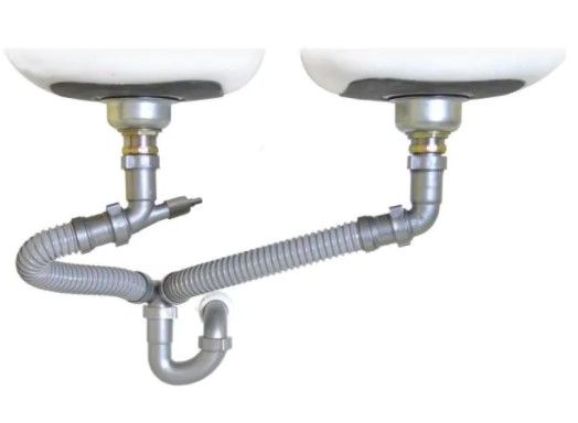 Photo 1 of 1-1/2 in. All-in-One Drain Kit for Double Bowl Kitchen Sinks
