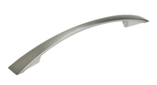 Photo 1 of 5-1/16 in. (128 mm) Center-to-Center Brushed Nickel Contemporary Drawer Pull- 3 pack 
