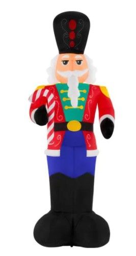 Photo 1 of 12 ft. Pre-Lit LED Giant-Sized Lightshow Airblown Nutcracker Christmas Inflatable
