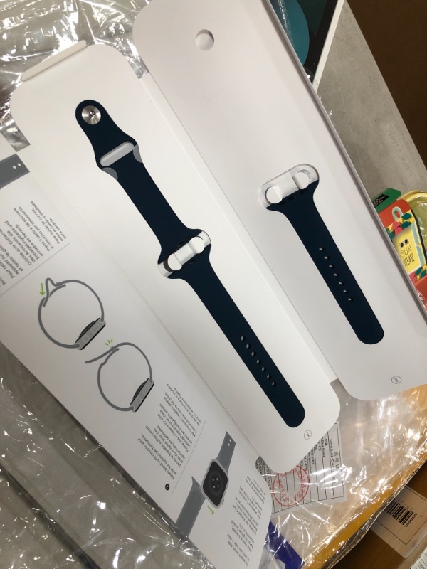 Photo 2 of brand new!!**
Apple Watch Series 7 GPS + Cellular, 45mm Graphite Stainless Steel Case with Abyss Blue Sport Band - Regular
(Item was Open to Verify Contents and Serial Number)
