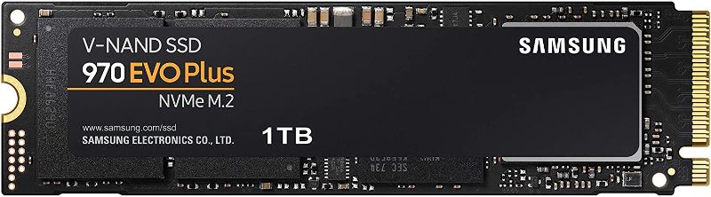 Photo 1 of SAMSUNG 970 EVO Plus SSD 1TB, M.2 NVMe Interface Internal Solid State Hard Drive with V-NAND Technology for Gaming, Graphic Design, MZ-V7S1T0B/AM
