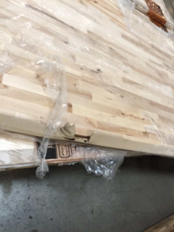 Photo 2 of ****SOLD AS WHOLE PALLET ONLY*** NO RETURNS*** NO REFUNDS**MINOR DAMAGE ***
HARDWOOD REFLECTIONS Unfinished Birch 8.17 Ft. L X 25 in. D X 1.5 in. T Butcher Block 
Countertop

