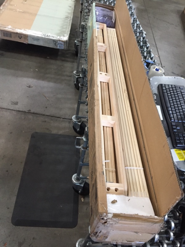 Photo 2 of 4 Inch Low Profile Wood Box Spring/Mattress Foundation, Queen