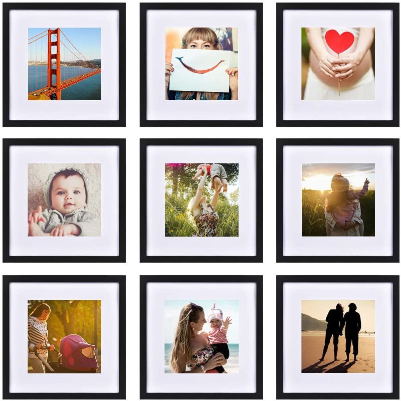 Photo 1 of 
FRAMICS 9 Pack 12x12 Picture Frames, Display 8x8 Photo with Picture Mat, Black Picture Frames Made of Solid Wood for Wall Mounting or Table Top, Mounting...
Color:Black 9 Pcs
Size:12×12 inch