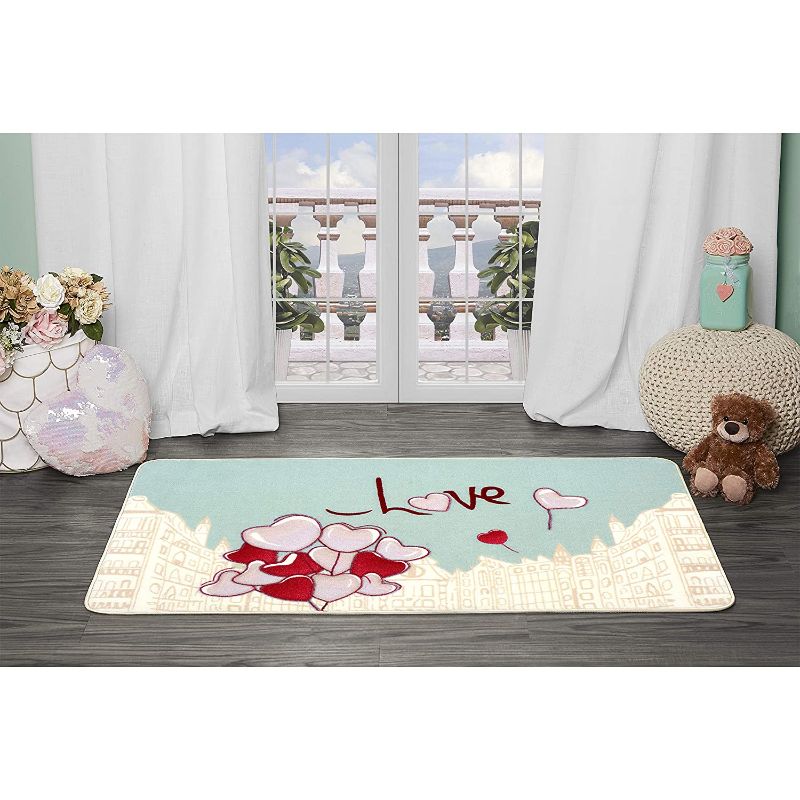 Photo 1 of 
Evolur Home City Love Nursery Rug 55"x31.5" in Multicolor
Style:City Love