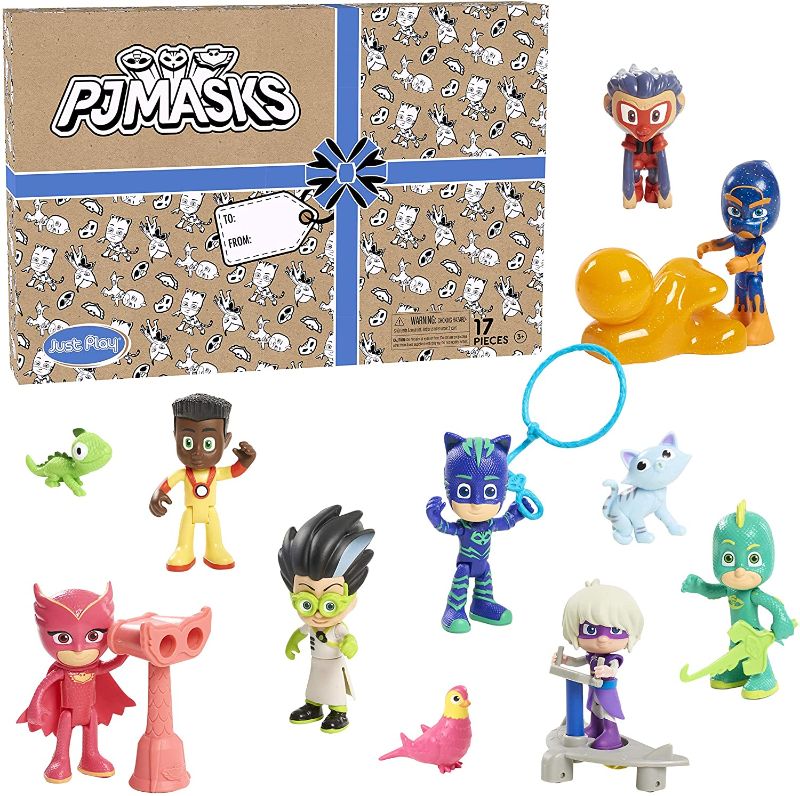 Photo 1 of 
PJ Masks Deluxe Figure Set, 17 Pieces for PJ Masks Toys and Playsets, by Just Play
Style:Style 3