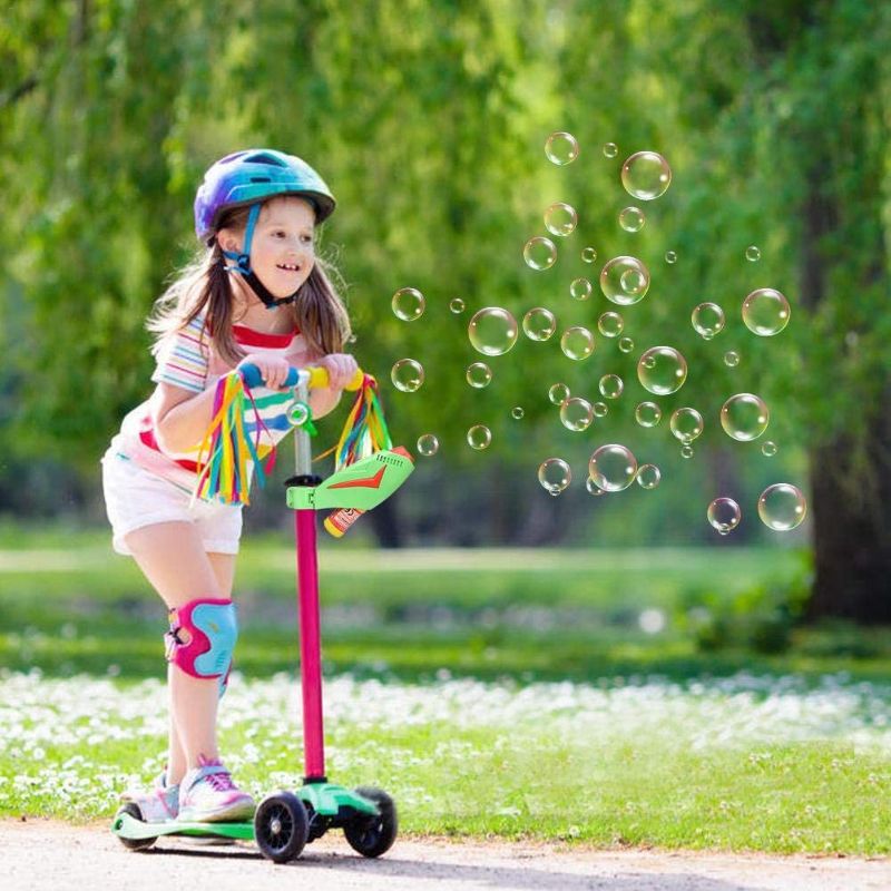 Photo 1 of Prosaice Bubble Machine for Kids, Electric High Output Bubbles Blower Bicycle Scooter Outdoor Blowing Bubble Toy for Children Standard First-Rate