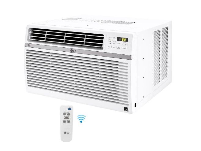 Photo 1 of 10,000 BTU 115-Volt Window Air Conditioner LW1017ERSM with WiFi, ENERGY STAR and Remote in White
