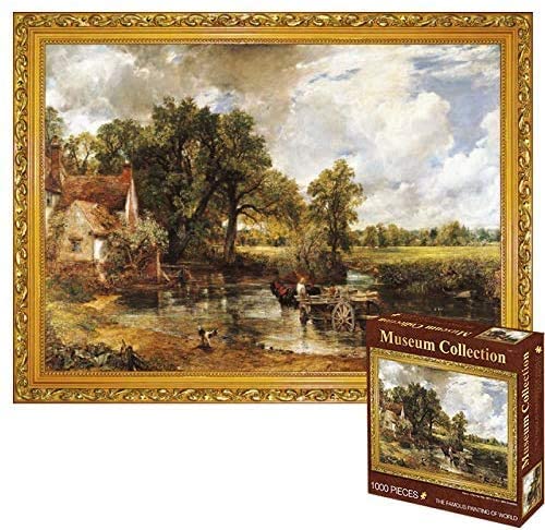 Photo 1 of 1000 Piece Adult Hay Cart Jigsaw Puzzle - Famous Oil Painting Puzzle Toy Game Adult Home Decor Sturdy and Easy
