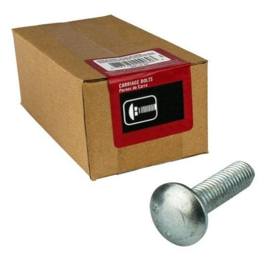 Photo 1 of 1/4 in.-20 x 2 in. Zinc Plated Carriage Bolt (100-Pack)
