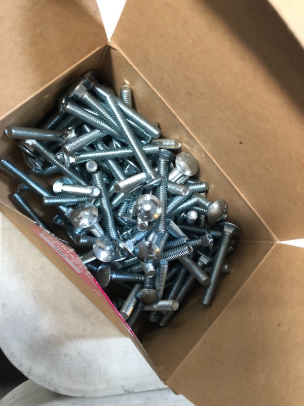 Photo 1 of 1/4 in.-20 x 2 in. Zinc Plated Carriage Bolt (100-Pack)
