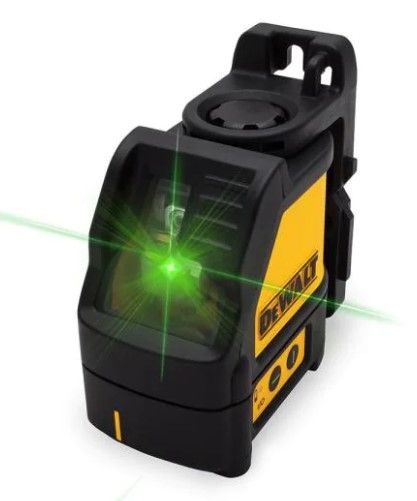 Photo 1 of 165 ft. Green Self-Leveling Cross Line Laser Level with (3) AAA Batteries & Case
