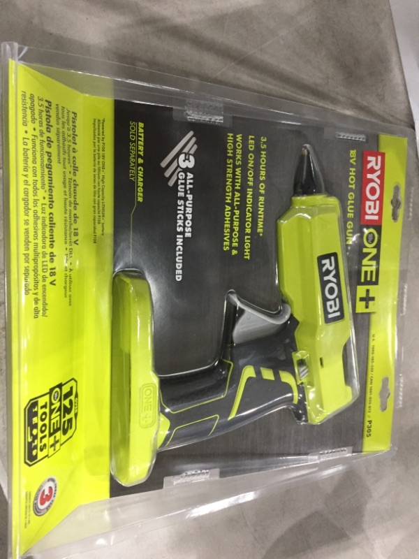 Photo 3 of RYOBI
ONE+ 18V Cordless Full Size Glue Gun (Tool-Only) with 3 General Purpose Glue Sticks