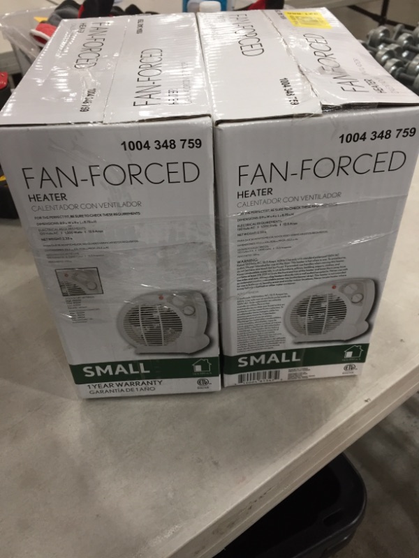 Photo 2 of 1500-Watt Electric Fan Forced Portable Heater 2-PACK