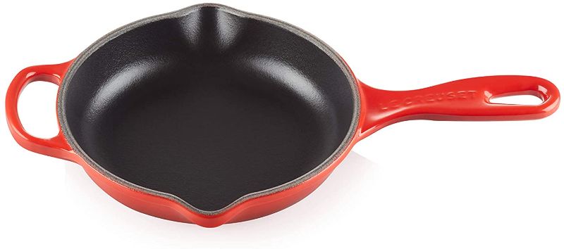 Photo 1 of Le Creuset Enameled Cast Iron Signature Iron Handle Skillet, 6.33" (1/2 qt.), Cerise
