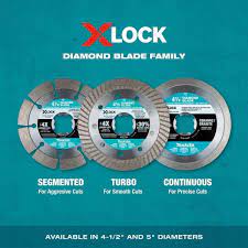 Photo 1 of Makita
X-LOCK 4-1/2 in. Diamond Blade Variety Pack for Masonry Cutting (3-Pieces)