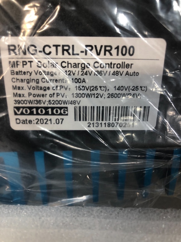 Photo 3 of Rover Li 48-Volt 100 Amp MPPT Solar Charge Controller Auto LED Display
