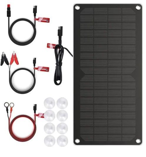 Photo 1 of 10-Watt Monocrystalline Solar Panel Battery Charger and Maintainer
