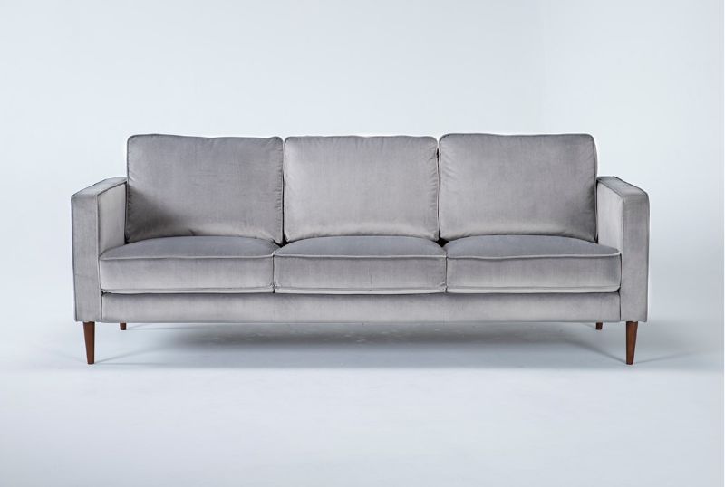 Photo 1 of **similar to item ** Fairfax Steel Grey Velvet 90" Sofa
