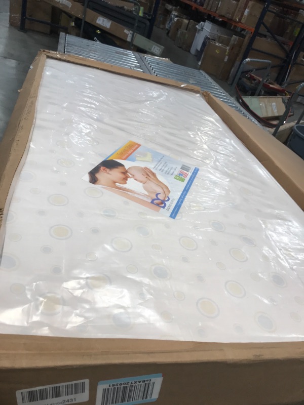 Photo 1 of fabric ripped - Moonlight Slumber Little Dreamer Crib Mattress - Firm, Dual Sided, Standard Size, Waterproof, 5in.
