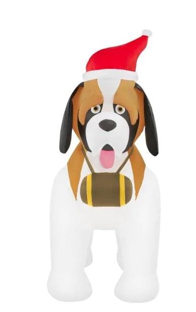 Photo 1 of *** HOLIDAY BUNDLE!!! ***
Home Accents Holiday
8.40 ft. Airblown St Bernard Christmas Inflatable & Home Accents Holiday
4.5 ft Yuletide Lane LED Stacked Gift Box Set Yard Sculpture & 32.66 ft. 50-Light LED C9 Warm White Super Bright String Light (2 PACK) 