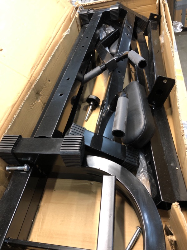 Photo 3 of **DAMAGED MISSING HARDWARE** Sportsroyals Power Tower Dip Station Pull Up Bar for Home Gym Strength Training Workout Equipment, 400LBS.
