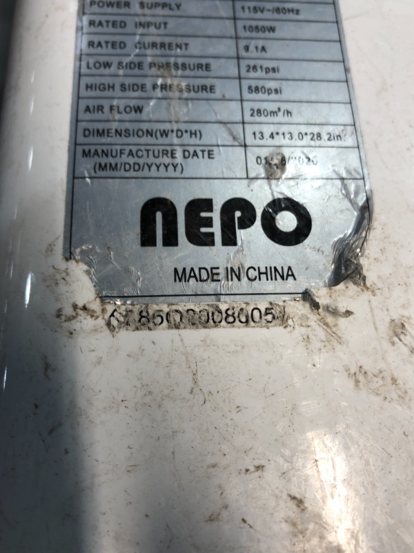 Photo 5 of **DAMAGED**NEPO NPP-O110C 5,000 BTU (10,000 BTU ASHRAE) 3 in 1 "Compact Design" (Only 47.4lbs)Portable AC with Dehumidifier, Fan and Remote Control
