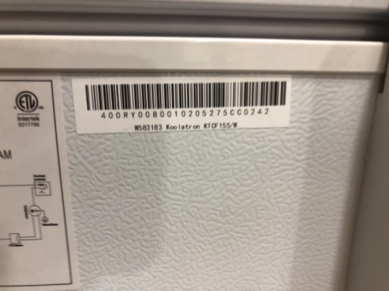 Photo 6 of *READ BELOW* Koolatron Ktcf155 5.5 Cubic Foot (155 Liters) Chest Freezer with Adjustable Thermostat White
