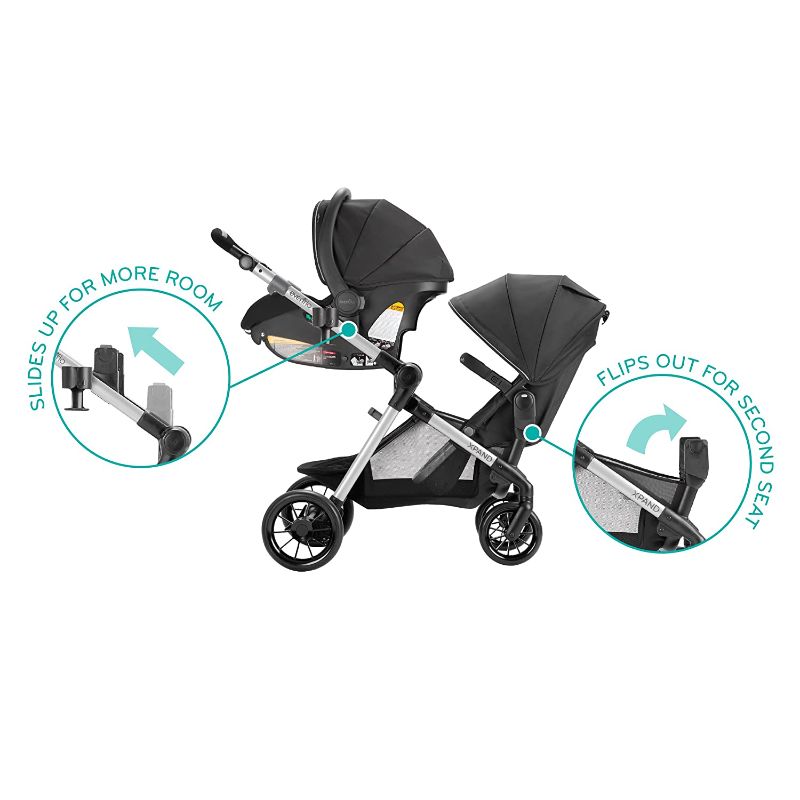 Photo 1 of Evenflo Pivot Xpand Modular Travel System with Safemax Infant Car Seat-Stallion