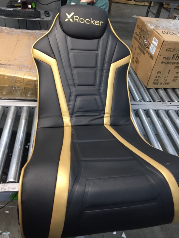 Photo 2 of *READ BELOW** X Rocker 5152301 Trident Pedestal 4.1 Wireless, 31.89" x 25.98" x 40.55", Black/Gold
