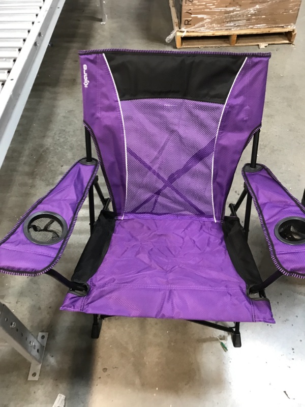 Photo 2 of Kijaro Kawachi Dual Lock Portable Camping Chair for Outdoor, Strong Polyester, Purple