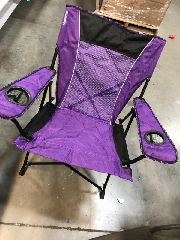 Photo 2 of Kijaro Kawachi Dual Lock Portable Camping Chair for Outdoor, Strong Polyester, Purple