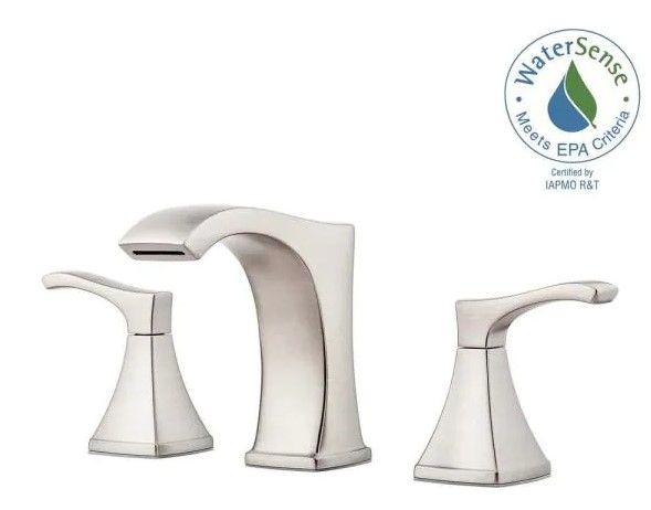 Photo 1 of 
Pfister
Venturi 8 in. Widespread 2-Handle Bathroom Faucet in Spot Defense Brushed Nickel