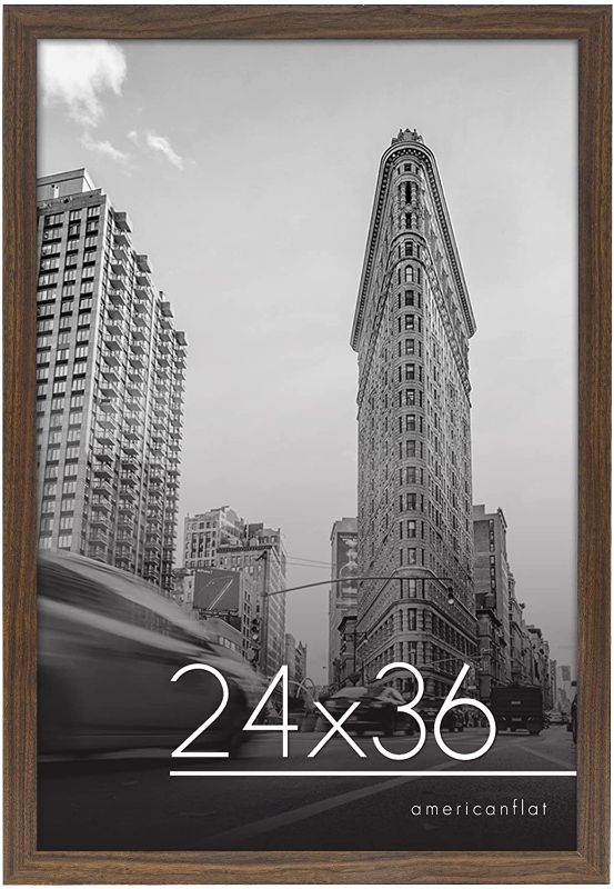 Photo 1 of Americanflat 24x36 Poster Frame in Mahogany with Polished Plexiglass - Horizontal and Vertical Formats 