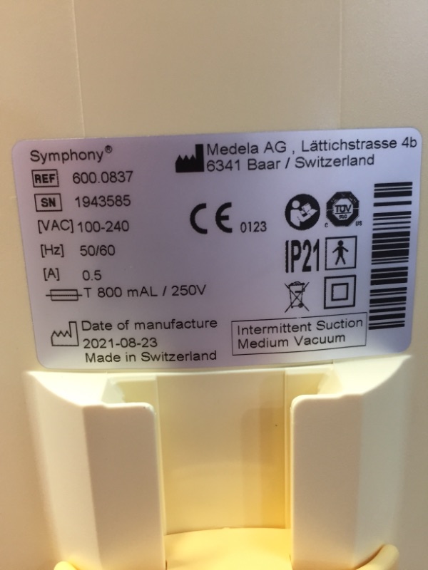 Photo 5 of Medela Symphony Breast Pump Hospital Grade Single or Double Electric Pumping Efficient and Comfortable, Yellow
