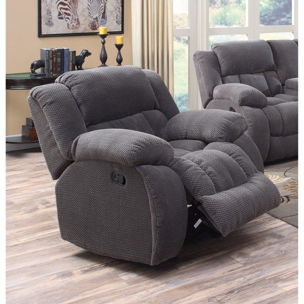 Photo 1 of ***FACTORY PACKAGED*** Weissman 601923 42" Glider Recliner with Plush Scoop Seating Kiln Dried Hardwood Frame Sinuous Spring Base Cushioned Headrest and Fabric
